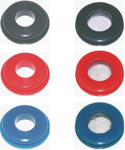 Descriptionl: Double Lip (left) & w / Built in Filter Material: Polyurethane Color: Black & Red & Blue 